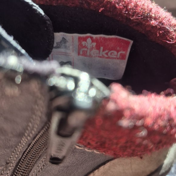 Rieker Women's Navy and Burgundy Ankle Boots - Picture 5 of 5